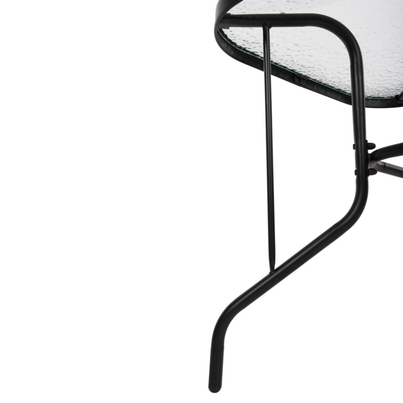 OUTDOOR METALLIC TABLE ADAM FK5679.03 BLACK WITH REINFORCED GLASS TOP 120Χ70Χ70Hcm. OUTDOOR METALLIC TABLE ADAM FK5679.03 BLACK WITH REINFORCED GLASS TOP 120Χ70Χ70Hcm.