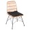 CHAIR OUTDOOR ALLEGRA FK5451.11 METAL & CUSHION BLACK- WICKER BEIGE 52x51.5x83.5Hcm.