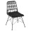CHAIR OUTDOOR ALLEGRA FK5453.12 METAL-CUSHION-WICKER IN BLACK 52x52x83.5Hcm.
