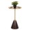 SIDE TABLE ROUND KAPPUR FK9726 MANGO WOOD IN WALNUT COLOR-METAL IN GOLD Φ38x62Hcm.