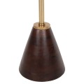 SIDE TABLE ROUND KAPPUR FK9726 MANGO WOOD IN WALNUT COLOR-METAL IN GOLD Φ38x62Hcm.