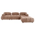 POLYMORPHIC SOFA SHIFTER FK6073.01 TEXTURED FABRIC IN LIGHT BROWN COLOR 290x196x76Hcm. POLYMORPHIC SOFA SHIFTER FK6073.01 TEXTURED FABRIC IN LIGHT BROWN COLOR 290x196x76Hcm.