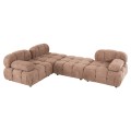 POLYMORPHIC SOFA SHIFTER FK6073.01 TEXTURED FABRIC IN LIGHT BROWN COLOR 290x196x76Hcm. POLYMORPHIC SOFA SHIFTER FK6073.01 TEXTURED FABRIC IN LIGHT BROWN COLOR 290x196x76Hcm.