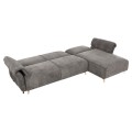 CORNER REVERSIBLE SOFA-BED MAILO FK6071.02 DARK GREY FABRIC-METAL LEGS 300x150x80Hcm.
