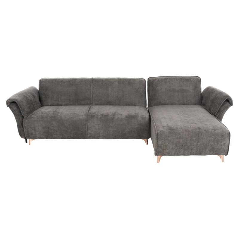 CORNER REVERSIBLE SOFA-BED MAILO FK6071.02 DARK GREY FABRIC-METAL LEGS 300x150x80Hcm.