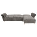 CORNER REVERSIBLE SOFA-BED MAILO FK6071.02 DARK GREY FABRIC-METAL LEGS 300x150x80Hcm.