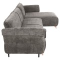 CORNER REVERSIBLE SOFA-BED MAILO FK6071.02 DARK GREY FABRIC-METAL LEGS 300x150x80Hcm.