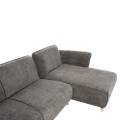 CORNER REVERSIBLE SOFA-BED MAILO FK6071.02 DARK GREY FABRIC-METAL LEGS 300x150x80Hcm.