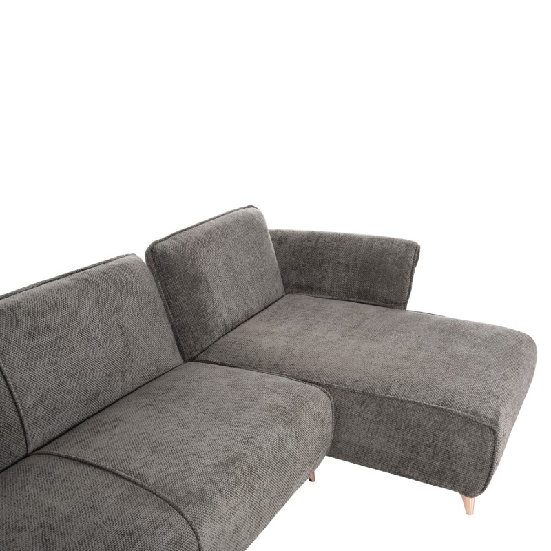CORNER REVERSIBLE SOFA-BED MAILO FK6071.02 DARK GREY FABRIC-METAL LEGS 300x150x80Hcm.