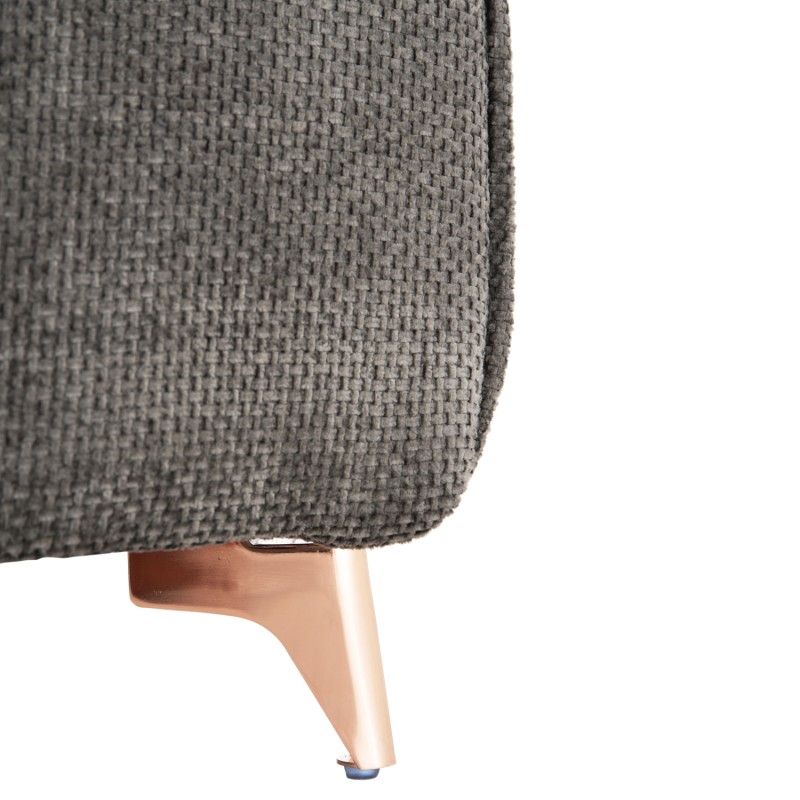 CORNER REVERSIBLE SOFA-BED MAILO FK6071.02 DARK GREY FABRIC-METAL LEGS 300x150x80Hcm.
