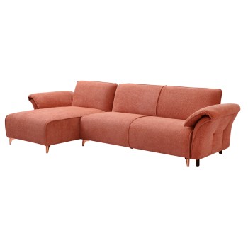 CORNER REVERSIBLE SOFA-BED MAILO FK6071.04 ORANGE FABRIC-METAL LEGS 300x150x80Hcm.