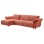 CORNER REVERSIBLE SOFA-BED MAILO FK6071.04 ORANGE FABRIC-METAL LEGS 300x150x80Hcm.