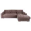 CORNER SOFA-BED WITH STORAGE SPACE CLANCY FK3281.03R BROWN FABRIC 308x181x92Hcm. CORNER SOFA-BED WITH STORAGE SPACE CLANCY FK3281.03R BROWN FABRIC 308x181x92Hcm.