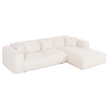 CORNER SOFA BRICKEN FK3275.02R WHITE FABRIC 110-282x98-160x72Hcm.