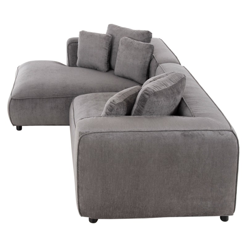 CORNER SOFA (LEFT) 3-SEATER GRACE FK3280.03L GREY FABRIC 252x105-160x70-90Hcm. CORNER SOFA (LEFT) 3-SEATER GRACE FK3280.03L GREY FABRIC 252x105-160x70-90Hcm.