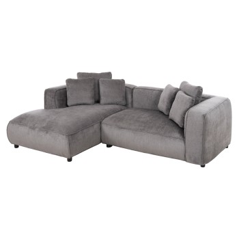 CORNER SOFA (LEFT) 3-SEATER GRACE FK3280.03L GREY FABRIC 252x105-160x70-90Hcm.