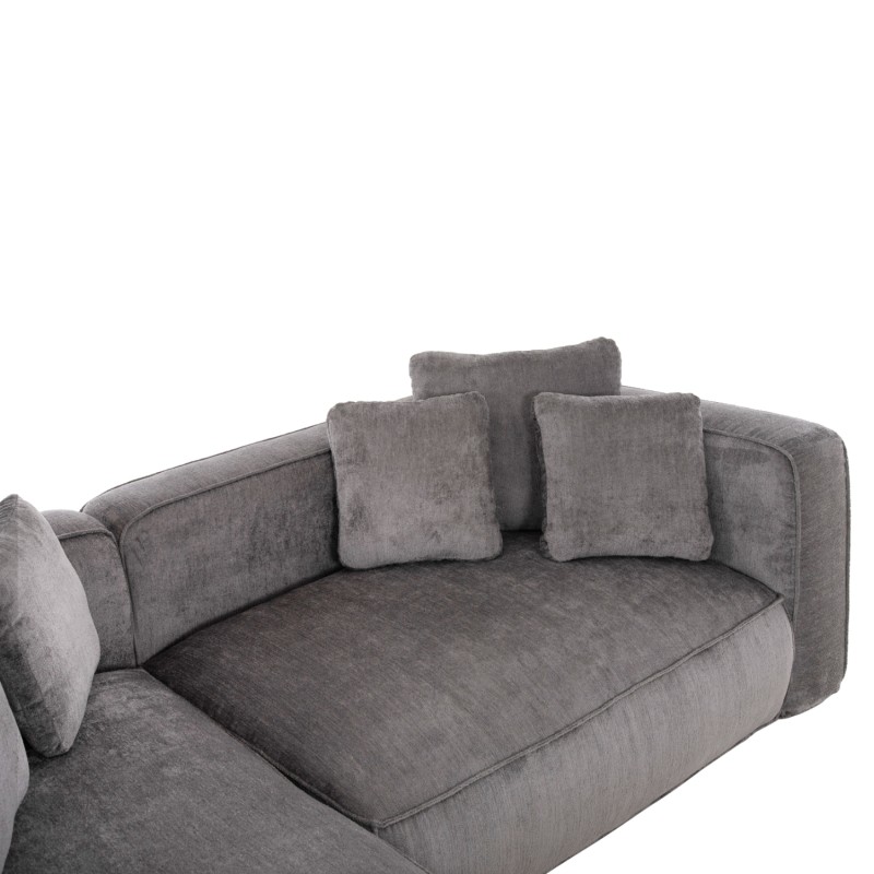 CORNER SOFA (LEFT) 3-SEATER GRACE FK3280.03L GREY FABRIC 252x105-160x70-90Hcm. CORNER SOFA (LEFT) 3-SEATER GRACE FK3280.03L GREY FABRIC 252x105-160x70-90Hcm.