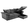 CORNER SOFA-BED WITH STORAGE SPACE ALDO FK3276.02R ANTHRACITE FABRIC 256x91-159x87Hcm. CORNER SOFA-BED WITH STORAGE SPACE ALDO FK3276.02R ANTHRACITE FABRIC 256x91-159x87Hcm.
