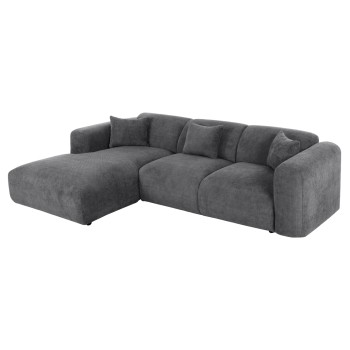 CORNER SOFA (LEFT) BRICKEN FK3275.04L ANTHRACITE FABRIC 110-282x98-160x72Hcm.