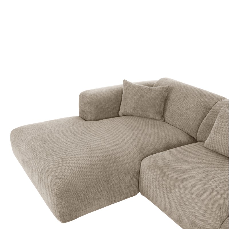 CORNER SOFA (LEFT) BRICKEN FK3275.01L BEIGE FABRIC 110-282x98-160x72Hcm. CORNER SOFA (LEFT) BRICKEN FK3275.01L BEIGE FABRIC 110-282x98-160x72Hcm.