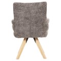 DINING ARMCHAIR GAZER FK9845.03 GREY FABRIC-RUBBERWOOD LEGS 66x63x91Hcm. DINING ARMCHAIR GAZER FK9845.03 GREY FABRIC-RUBBERWOOD LEGS 66x63x91Hcm.