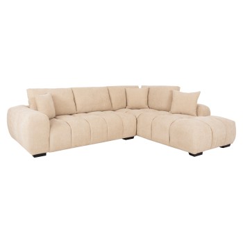CORNER SOFA (RIGHT) COVEN FK3266.01R ECRU FABRIC 298x102-208x85Hcm.