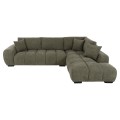 CORNER SOFA (RIGHT) COVEN FK3266.04R GREEN FABRIC 298x102-208x85Hcm. CORNER SOFA (RIGHT) COVEN FK3266.04R GREEN FABRIC 298x102-208x85Hcm.
