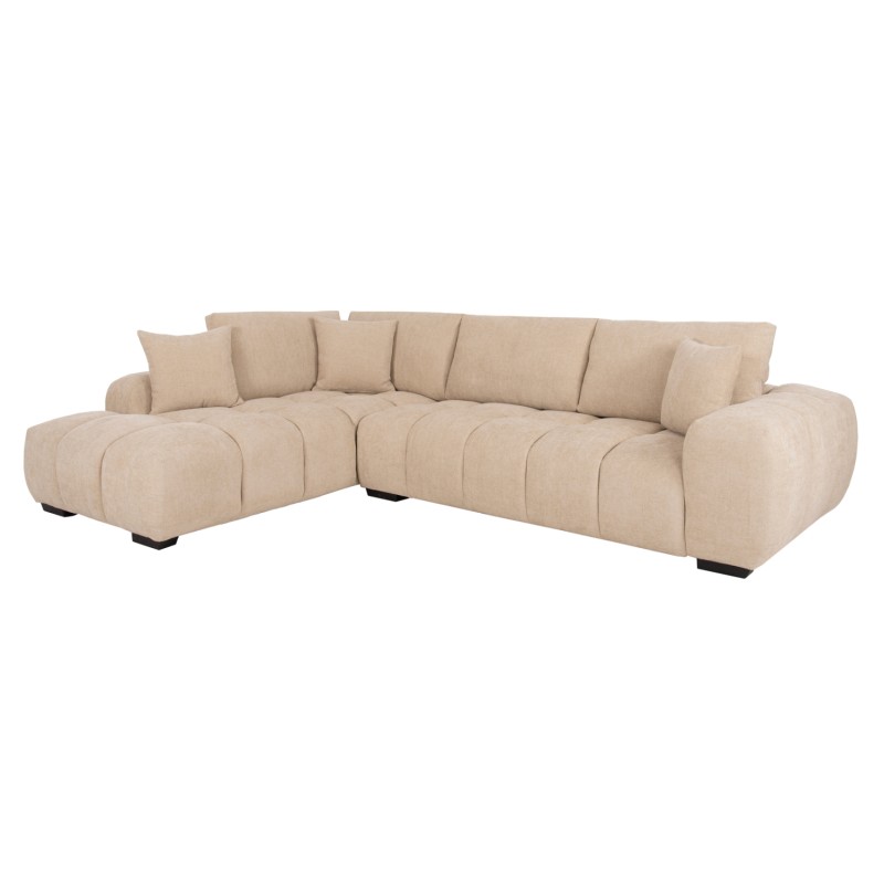 CORNER SOFA (LEFT) COVEN FK3266.01L ECRU FABRIC 298x102-208x85Hcm. CORNER SOFA (LEFT) COVEN FK3266.01L ECRU FABRIC 298x102-208x85Hcm.