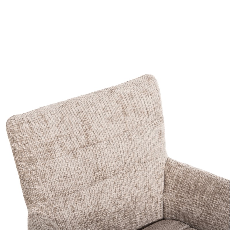 DINING ARMCHAIR GAZER FK9845.04 BEIGE FABRIC-RUBBERWOOD LEGS 66x63x91Hcm. DINING ARMCHAIR GAZER FK9845.04 BEIGE FABRIC-RUBBERWOOD LEGS 66x63x91Hcm.