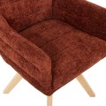 DINING ARMCHAIR GAZER FK9845.06 REDDISH BROWN FABRIC-RUBBERWOOD LEGS 66x63x91Hcm. DINING ARMCHAIR GAZER FK9845.06 REDDISH BROWN FABRIC-RUBBERWOOD LEGS 66x63x91Hcm.