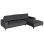 CORNER SOFA (RIGHT) NOA FK3278.02R ANTHRACITE FABRIC 288x90-157x67-80Hcm.