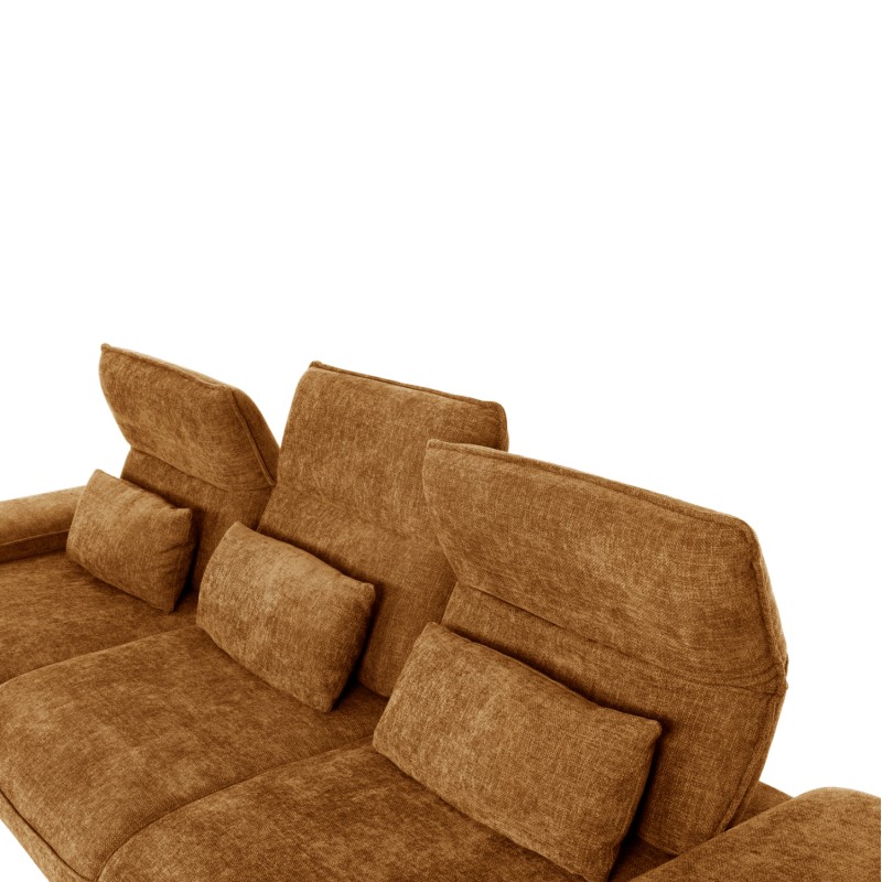 CORNER (LEFT) SOFA-BED CONVERT FK3268.02L BRICK RED FABRIC 283x188x100Hcm. CORNER (LEFT) SOFA-BED CONVERT FK3268.02L BRICK RED FABRIC 283x188x100Hcm.