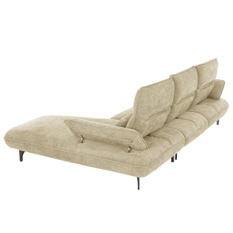CORNER (RIGHT) SOFA-BED CONVERT FK3268.01R ECRU FABRIC 283x188x100Hcm. CORNER (RIGHT) SOFA-BED CONVERT FK3268.01R ECRU FABRIC 283x188x100Hcm.