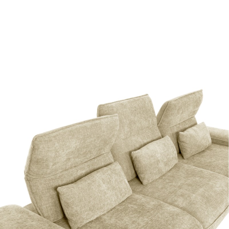 CORNER (RIGHT) SOFA-BED CONVERT FK3268.01R ECRU FABRIC 283x188x100Hcm. CORNER (RIGHT) SOFA-BED CONVERT FK3268.01R ECRU FABRIC 283x188x100Hcm.