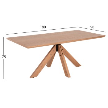 DINING SET INDOORS 7PCS FK21042 TABLE PAOLO & 6 ARMCHAIRS GAZER