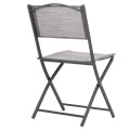 FOLDABLE OUTDOOR CHAIR MAG FK5971.01 GREY METAL-GREY TEXTILENE 45x51x81Hcm. FOLDABLE OUTDOOR CHAIR MAG FK5971.01 GREY METAL-GREY TEXTILENE 45x51x81Hcm.