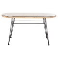 OUTDOOR OVAL COFFEE TABLE ALLEGRA FK5695.11 BEIGE WICKER-BLACK METAL 100x45x51,5Hcm. OUTDOOR OVAL COFFEE TABLE ALLEGRA FK5695.11 BEIGE WICKER-BLACK METAL 100x45x51,5Hcm.