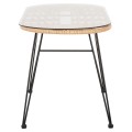 OUTDOOR OVAL COFFEE TABLE ALLEGRA FK5695.11 BEIGE WICKER-BLACK METAL 100x45x51,5Hcm. OUTDOOR OVAL COFFEE TABLE ALLEGRA FK5695.11 BEIGE WICKER-BLACK METAL 100x45x51,5Hcm.