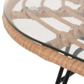 OUTDOOR OVAL COFFEE TABLE ALLEGRA FK5695.11 BEIGE WICKER-BLACK METAL 100x45x51,5Hcm. OUTDOOR OVAL COFFEE TABLE ALLEGRA FK5695.11 BEIGE WICKER-BLACK METAL 100x45x51,5Hcm.