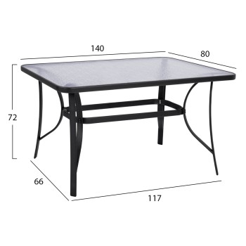OUTDOOR DINING SET 5PCS PRELUDE FK21032 GREY METAL & ALUMINUM