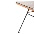 OUTDOOR COFFEE TABLE ALLEGRA FK6076 BLACK METAL-BEIGE WICKER 95X55X51.5Hcm. OUTDOOR COFFEE TABLE ALLEGRA FK6076 BLACK METAL-BEIGE WICKER 95X55X51.5Hcm.
