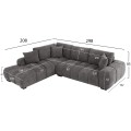 CORNER SOFA (LEFT) COVEN FK3266.03L DARK GREY FABRIC 298x102-208x85Hcm. CORNER SOFA (LEFT) COVEN FK3266.03L DARK GREY FABRIC 298x102-208x85Hcm.