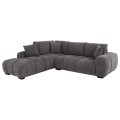 CORNER SOFA (LEFT) COVEN FK3266.03L DARK GREY FABRIC 298x102-208x85Hcm. CORNER SOFA (LEFT) COVEN FK3266.03L DARK GREY FABRIC 298x102-208x85Hcm.