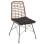 METALLIC DINING CHAIR ALLEGRA FK5691.11 WICKER IN BEIGE-BLACK 51x54x84Hcm.