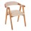 DINING ARMCHAIR RIMINI FK9867.07 TEAK WOOD IN NATURAL-BEIGE ROPE & PU SEAT 60x61x75,5Hcm.