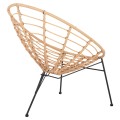ARMCHAIR NEST-TYPE ALLEGRA FK5458.11 BLACK METAL-WICKER IN BEIGE 73x78x88H cm. ARMCHAIR NEST-TYPE ALLEGRA FK5458.11 BLACK METAL-WICKER IN BEIGE 73x78x88H cm.