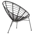 ARMCHAIR NEST-TYPE ALLEGRA FK5458.12 BLACK METAL-WICKER IN BLACK 73x78x88H cm. ARMCHAIR NEST-TYPE ALLEGRA FK5458.12 BLACK METAL-WICKER IN BLACK 73x78x88H cm.