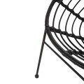 ARMCHAIR NEST-TYPE ALLEGRA FK5458.12 BLACK METAL-WICKER IN BLACK 73x78x88H cm. ARMCHAIR NEST-TYPE ALLEGRA FK5458.12 BLACK METAL-WICKER IN BLACK 73x78x88H cm.