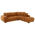 CORNER SOFA (RIGHT) COVEN FK3266.02R BRICK RED FABRIC 298x102-208x85Hcm.