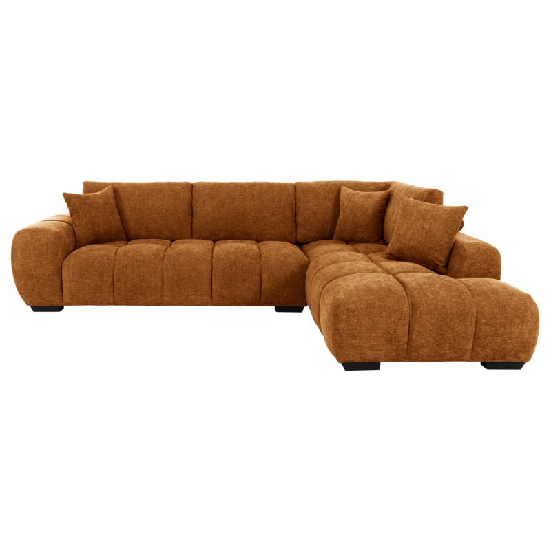 CORNER SOFA (RIGHT) COVEN FK3266.02R BRICK RED FABRIC 298x102-208x85Hcm.